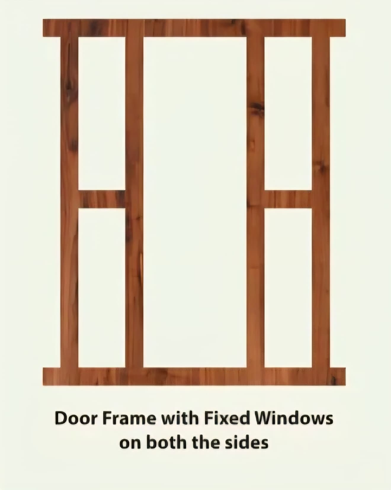 Door Frame with Fixed Doors on Two Sides