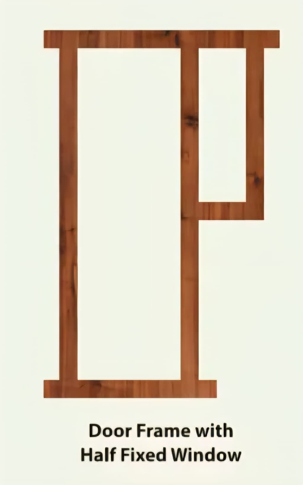 Door Frame with Fixed Half Window